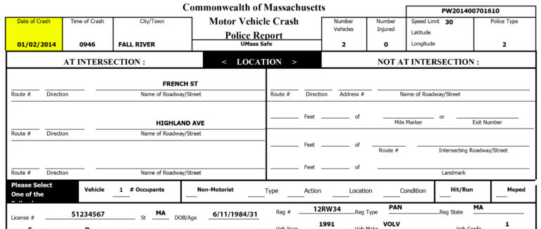 Date Mass Crash Report Manual