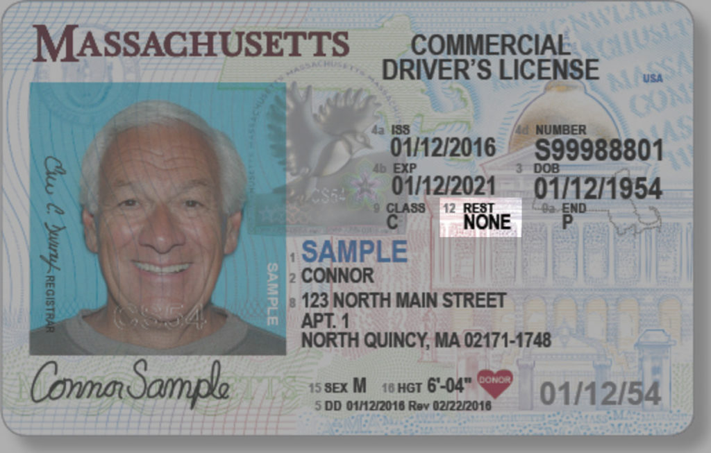 license cdl driver commercial restriction endorsements mass classes code sample drivers massachusetts restrictions ma crash faq overview manual report state