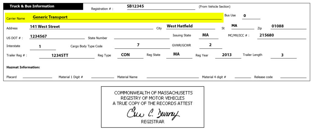 Carrier Name Mass Crash Report Manual